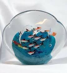 Large Murano Art Glass Fish Aquarium
