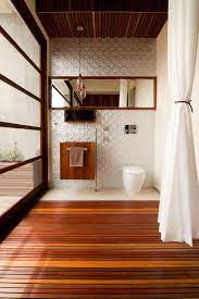 15 ideas for wood floors in bathrooms
