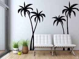 Tropical Palm Trees Silhouette Wall