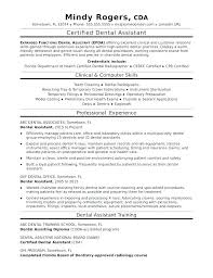 Dental Assistant Resume Example How To Write A Certified Sample