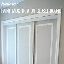 Painted Sliding Closet Doors Faux Trim