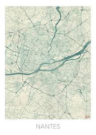 Maps world maps maps of the oceans country maps city maps region maps metro & subway maps airport layouts: Map Of Nantes Maps Of All Cities And Countries For Your Wall