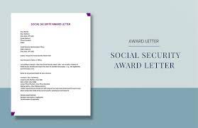 social security award letter in word