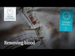remove blood stains from clothes
