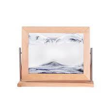 Moving Sand Picture 3D Dynamic Sand Art Liquid Motion Wooden Frame