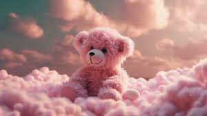 pink teddy bear background images hd