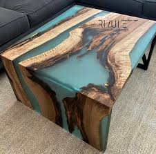 European Walnut Wood Coffee Table With