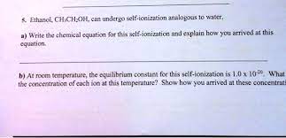 Self Ionization Ogous To Water