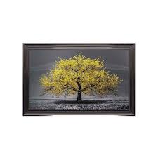 Cherry Tree Yellow Framed Wall Art With