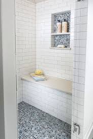 Tile Shower Niche Penny Tiles Bathroom