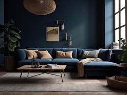 modern living room with a beige corner