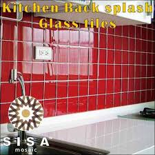 Back Splash Glass Tiles Size