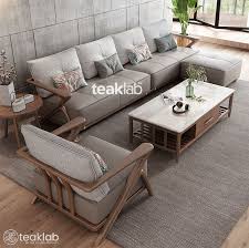 Buy R Design Teak Wood Sofa Set