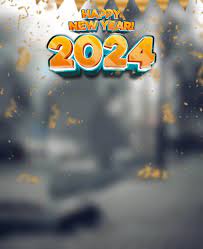 blur editing background happy new year 2024