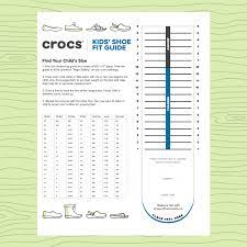 crocs shoe size chart kids