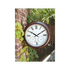 Double Sided Station Garden Clock With