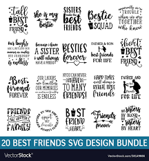best friends svg design bundle royalty