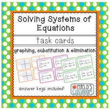 Linear Equations Task Cards