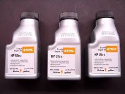 Details About Stihl 3pc Ultra Hp Synthetic 2 Cycle 2 6 Oz 50 1 Ratio Oil 1 Gal Mix Lo Ship