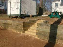 Timber Retaining Wall Steps