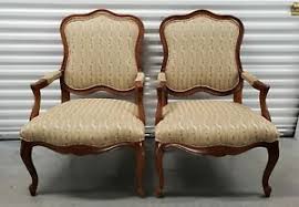 I have a dozen pieces of furniture from ethan allen both wood and upholstered. Ethan Allen Avignon Armchairs Accent Chairs Pair Item 13 7177 Ebay