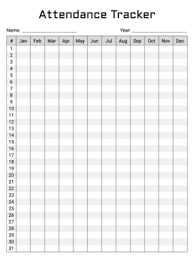 free printable attendance sheets
