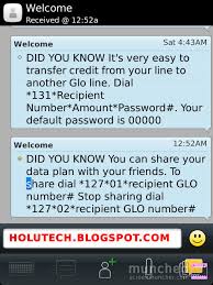To use the glo airtime transfer service, pick up your phone and dial *131*recipient's phone number*airtimeamount*glo transfer code#. How To Transfer Credit And Share Data On Glo Line Phones Nigeria