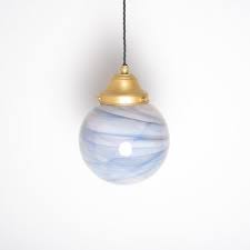 Murano Marbled Glass Globes Pendant