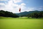 A Fairway With Three Greens And A Flag Background, Golf, Golf ...