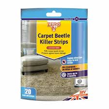 zero in carpet beetle strips