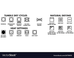 laundry washing symbols icons for