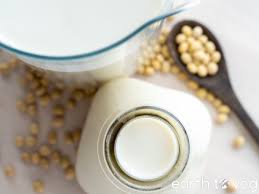 fresh homemade soy milk stovetop or