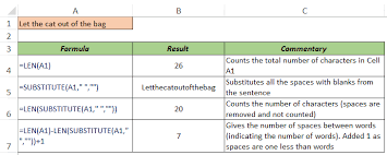 how to get the word count in excel
