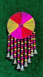 Multicolor Fabric Round Wall Hanging