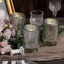 Speckled Mercury Glass Votive Candle