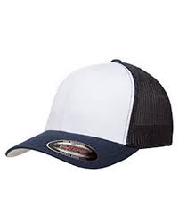 Yupoong 6511w Flexfit Trucker Mesh With White Front Panels Cap