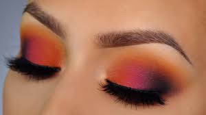 colorful ombre smokey eye makeup