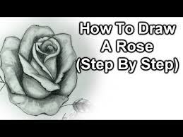 how to draw a rose step by step you