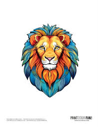 30 lion clipart coloring pages with