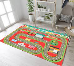 sport car racing track play mat pattern