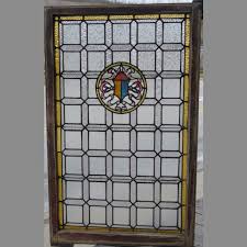 Antique Craftsman Stained Glass Window