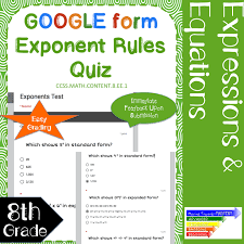 exponent rules google forms