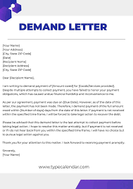 free printable demand letter templates