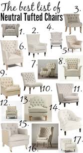 the best tufted neutral chairs