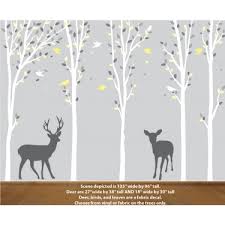 deer in forest decal for yellow nursery