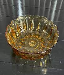 Amber Glass Bowlholiday Serving