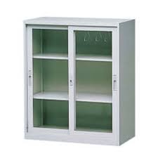 Steel Cabinet With Glass Sliding Door