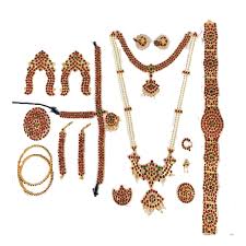 gold plated bharatanatyam jewellery
