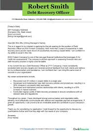 debt recovery officer cover letter