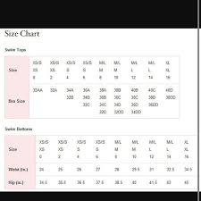 Victoria Secret Size Chart Size Chart Vs Swim Bikinis